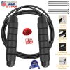 3M/9.84FT Jump Rope Length Adjustable Skip Ropes w/ Steel Rope Two Iron Blocks Anti-Skip Foam Handle Grip For Crossfit Workout Gym Aerobic Exercise Bo