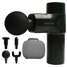 Massage Gun for Home Gym Fascial Gun Muscle Massager with 4 Massage Heads and Carry Bag Black