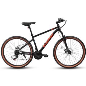 Ecarpat Mountain Bike 24 Inch Wheel, 21-Speed Disc Brakes Trigger Shifter