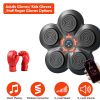 Music Boxing Machine Electronic Wall Target Punching Pad LED Lighted Sandbag Boxing Training Machine Exercise Equipment with Kids Boxing Gloves