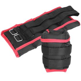 Ankle Weights Set 2.2/4.4LBS Pair Wrist Arm Ankle Weight with Iron Sandbags Fillings Length Adjustable Strap For Workout Physical Therapy Strength Tra (Option: 2.5LBS)