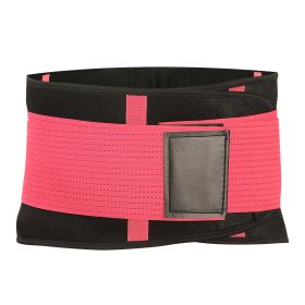 Unisex Back Support Belt Lumbar Lower Waist Brace Wrap Band Double Adjustable Pain Relief Sports Strip Trimmer for Back Pain, Herniated Disc, Sciatica (Option: Pink)