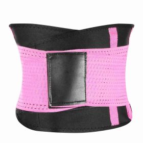 U-Shaped Slimming Waist Belt Body Abdominal Shapewear Sport Tummy Cincher Bands Office Ladies Postpartum Mothers (Option: L_Pink)