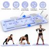 4 In 1 Foldable Pilates Reformer Sliding Board Exercise Board for Home Pilates Equipment Set with Timer Phone Holder 2 Resistance Bands