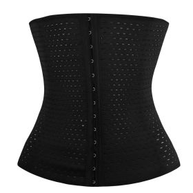 U-Shaped Slimming Waist Belt Body Abdominal Shapewear Memory Fabric Office Ladies Postpartum Mothers (Option: Black_2XL)