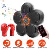 Music Boxing Machine Electronic Wall Target Punching Pad LED Lighted Sandbag Boxing Training Machine Exercise Equipment with Adult Boxing Gloves