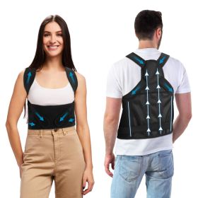 Posture Corrector for Women Men Adjustable Back Brace Posture Trainer Improve Hunchback Slouching Kyphosis Correction Invisible Under Clothes Upper Ba (Option: L)