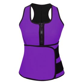 Waist Trainer For Women Body Shaper Waist Slimmer Clincher Trimmer for Weight Loss (Option: Purple_S)
