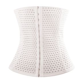 U-Shaped Slimming Waist Belt Body Abdominal Shapewear Memory Fabric Office Ladies Postpartum Mothers (Option: Beige_XL)