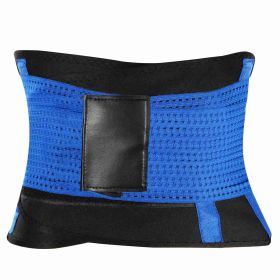 U-Shaped Slimming Waist Belt Body Abdominal Shapewear Sport Tummy Cincher Bands Office Ladies Postpartum Mothers (Option: L_Blue)